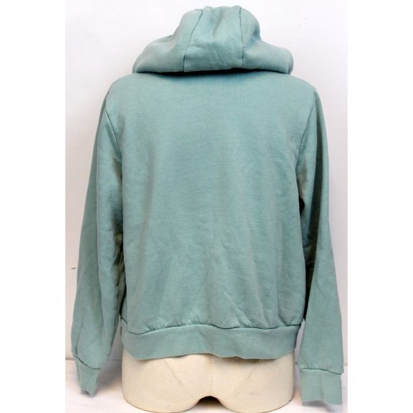 Disney Women's Hoodie sz M 8/10 Teal Mickey Mouse Head Fuzzy Needle Punch Soft - Picture 4 of 6